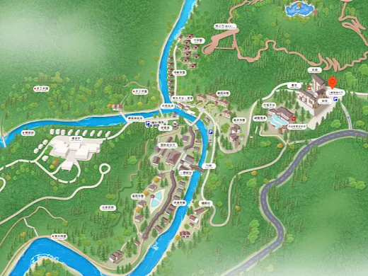 阜龙乡结合景区手绘地图智慧导览和720全景技术，可以让景区更加“动”起来，为游客提供更加身临其境的导览体验。